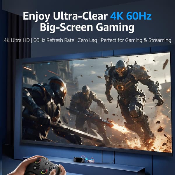 USB-C til HDMI-adapter, konverter til 4K HDMI, USB 3.0 og 100W PD-opladningsport Black