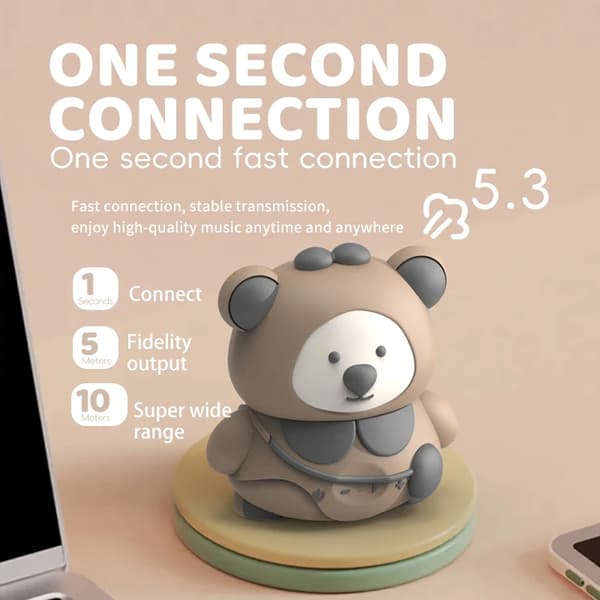 Bluetooth-högtalare Cartoon Bear Tws Connected Stereo