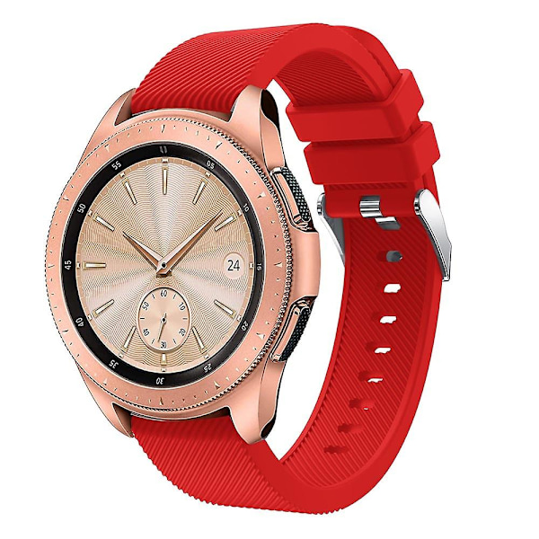 Twill-kuvioitu silikoniranneke Samsung Galaxy Watch 42mm -kellolle Red C Samsung Galaxy Watch 4