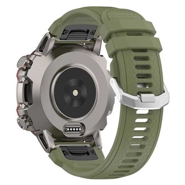 Silikoneurrem til Garmin MARQ/Approach S62/S60, udskiftningsurrem med honeycomb-tekstur Jungle Green