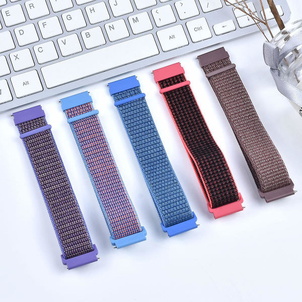 20mm 22mm Klockarmband För Amazfit Gts/2/2e/3/4/mini Gtr 4/2/3/pro 47mm Stratos 3 Nylonarmband Pulseira Correa Amazfit Bip Armband Reflective black 21 22mm