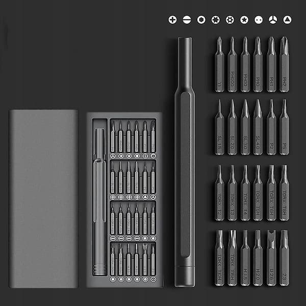 Set Precisionsskruvmejslar. Magnetiska bitar