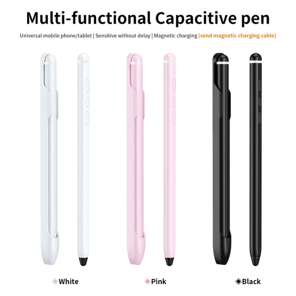 Styluspen - Generel, til Android- og Apple-telefoner/tablets (sort)