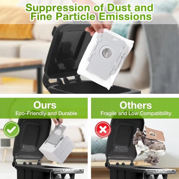 Vaihtotarvikesarja 10 kpl pölypusseja Irobot Roomba I8 I8+ I7 I7+