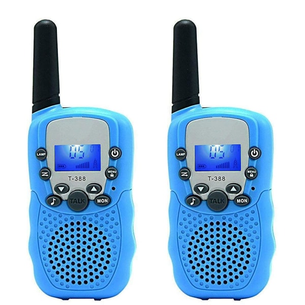 Walkie talkies för barn 3 km lång räckvidd för barn Walky talky handdator Blue1