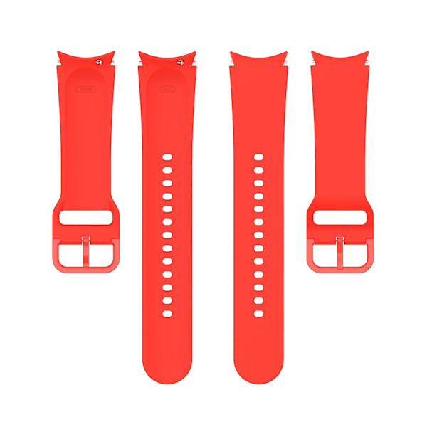 Silikonklokkerem for Samung Galaxy Watch4 40 mm / 44 mm flat spenne Red