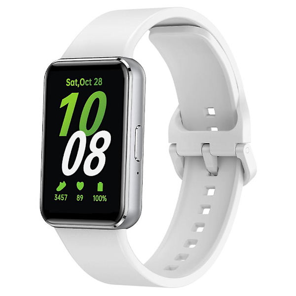 Til Samsung Galaxy Fit3 urrem blød silikone rem udskiftning White