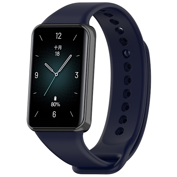 For Honor Band 9 Watch Band Soft TPU Justerbar Wrist Strap - Mørkegrønn Dark Blue