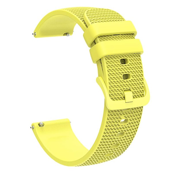 Rutete mønster 22mm stropper silikon klokkebånd for Samsung Gear S3 / Huami Amazfit Pace Yellow