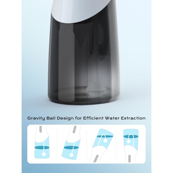 Oral Irrigator - 350 ml tank, 5 lägen LED-display, svart