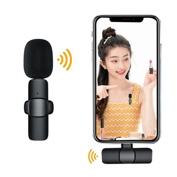 Mikrofonin kohinanvaimennus Langaton Lavalier Mic Live-tallennusvlogi puhelimen Ipad-kameralle Type C Interface