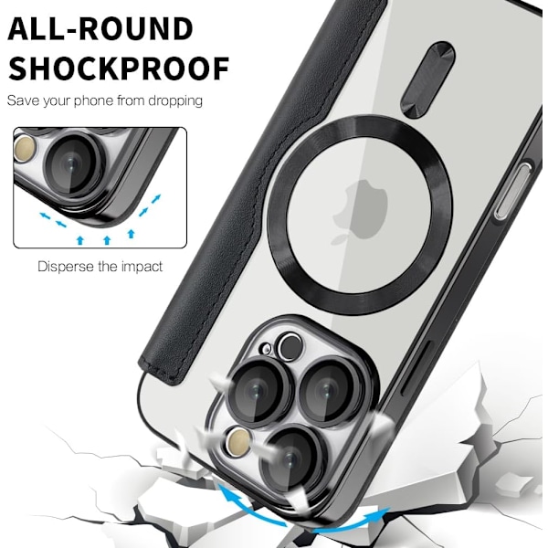 Etui til iPhone 16 Pro Max kompatibel med Magsafe (sort)