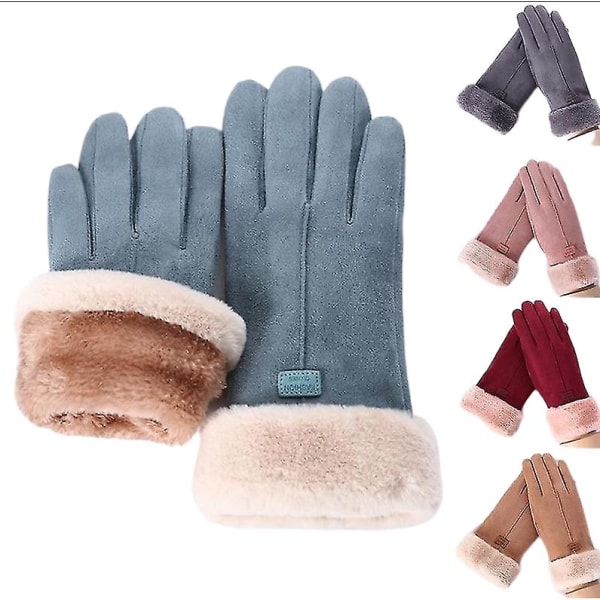 Vinter Touch Screen Handskar Dam Vinterhandskar Varma vantar Brown