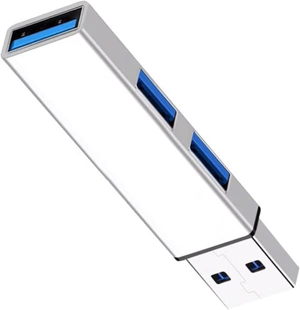 Adapter - USB-hub multiport, 3-i-1-utvider (sølv)