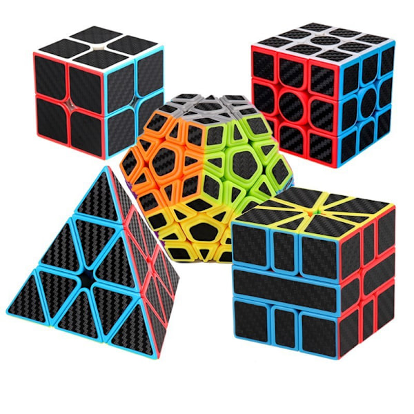 Kullfiberklistremerke Rubik's Cube-serie, egnet, Sq1 Rubik's Cube 5-delt sett