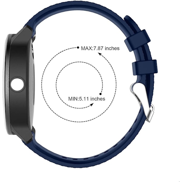 Vivoactive 3 watch , 20 mm silikonirannekkeet Garmin Vivoactive 3:lle/forerunner 645 Music-7pack Midnight Blue
