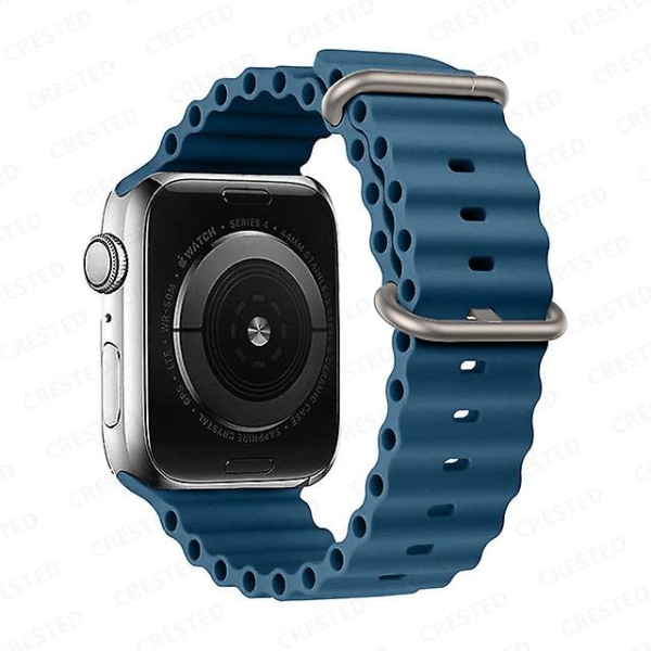 Ranneke Apple Watch Ultra Band 49mm 44mm 40mm 45mm 41mm 42mm 45mm kelloranneke silikonirannekoru Iwatch Series 7 8 4 5 6 3 Se 42mm 44mm 45mm 49mm Deep Blue