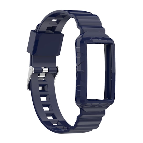 Silikone One Body Armor Urrem til Fitbit Charge 4 Navy Blue