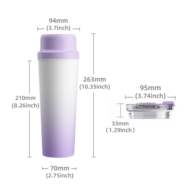 Mehustin 650 ml USB-mehusekoitin, 20 terää 3000 mAh (punainen)