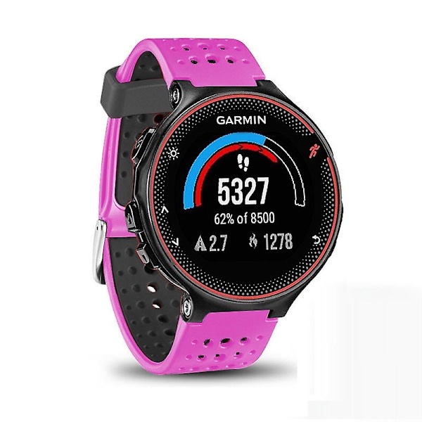 For Garmin Forerunner 235 To-farvet Rem Rose Red Black