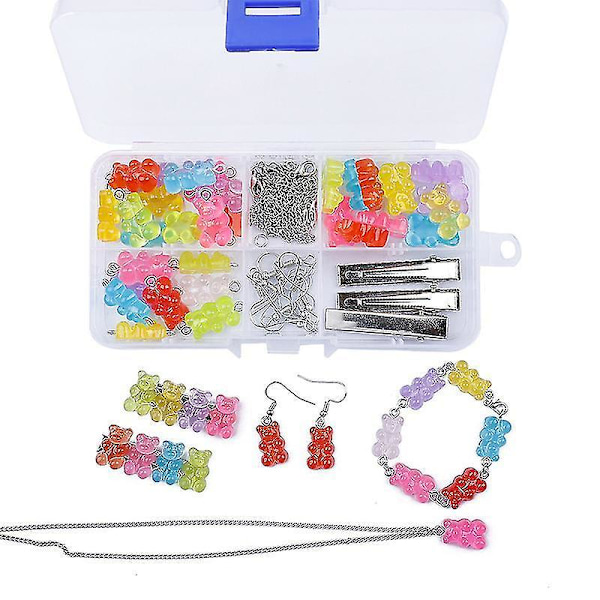Gör-det-själv-förpackade Resin Bear Smycken Tillbehör Set