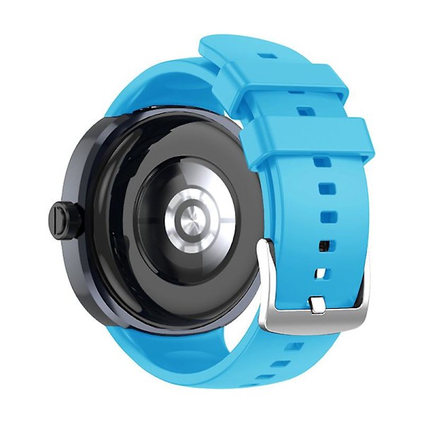 Til Huawei Watch GT Cyber silikone urrem vandtæt blød udskiftningsrem med rustfrit stålspænde Sky Blue