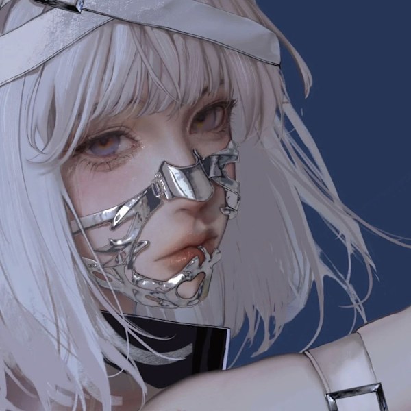Tulevaisuuden teknologian koneet Cyberpunk Cosplay Unisex Gootti Punk Metalli Stereoskooppiset kasvo-nenäkoristeet A set of combinations