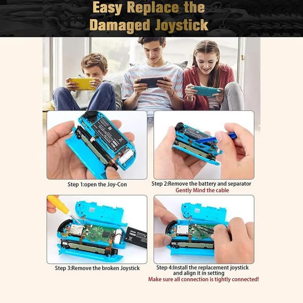Joystick Udskiftning - 34 I 1 Analog Stick Dele Sæt Til Nintendo Switch Lite Joy Con 3D Joystick