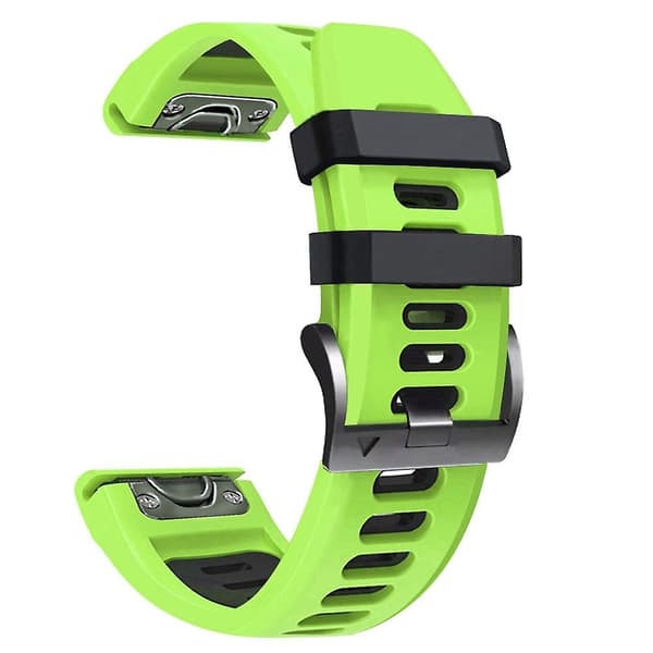 26mm silikoninen kellonranneke Garmin Descent Mk2:lle Lime Black