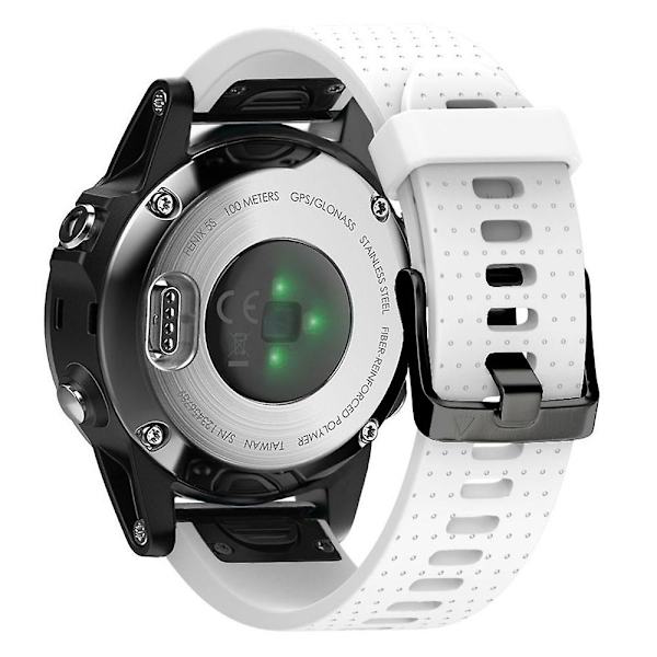KLB-YDGJ-001 Til Garmin Fenix 7S / Fenix 7S Pro Urrem 20mm Dot Texture Silikone Urremme White