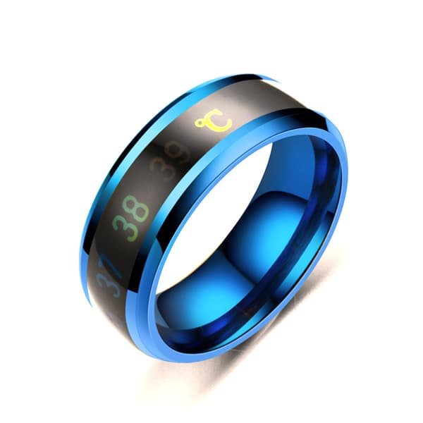 Smart Ring Temperaturvisning Grader Celsius °C (Blå, 13#)