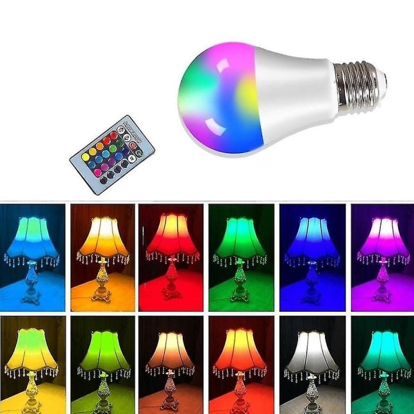 E27 Led Rgb-lampe Spotlight Bulb Ac 85-265v Bombillas Led 4w 10w 15w Ir-fjernkontroll Led-pære Smart Led Rgbw-lampe Home Decor
