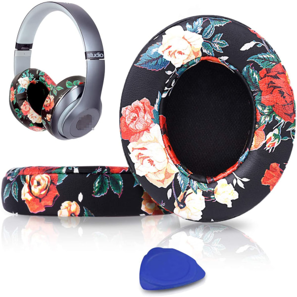 Erstatning øreputer puter for Beats Studio 2 & Studio 3 kablede og trådløse hodetelefoner Rose