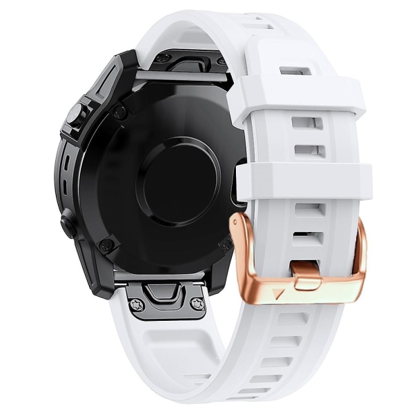 20 mm silikonikellon watch Garmin Fenix ​​6s:lle White