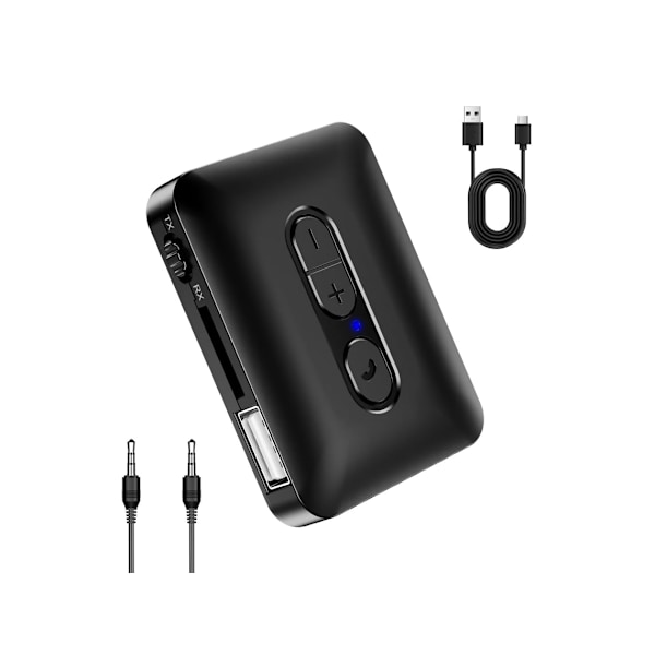 Bluetooth Aux -sovitin autoon, langaton Bluetooth-kuulokesovitin, Bluetooth 5.4 -lähetin-vastaanotin tuella