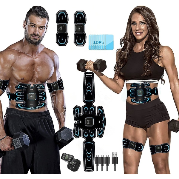 Abs Stimulator Muscle Toner, Uppladdningsbar trådlös Ems Massager, den ultimata elektroniska Power Abs Trainer