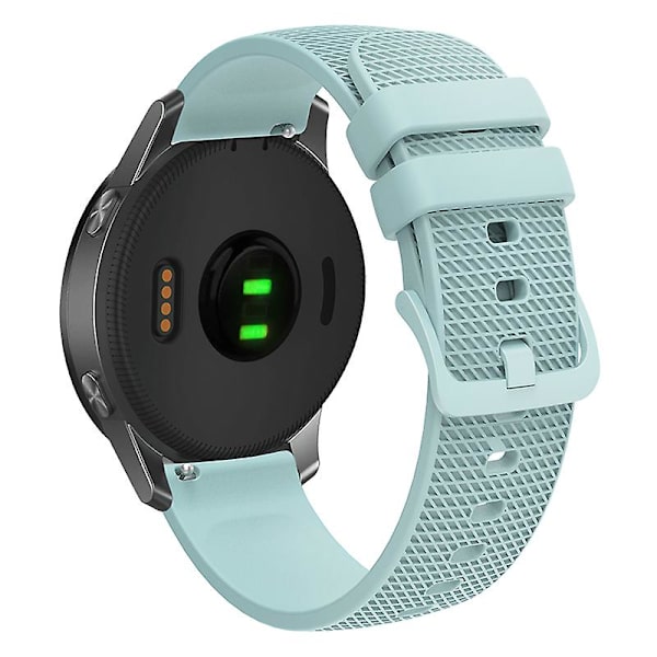 18mm Rutete Silikonurrem for Garmin Venu 3s / Forerunner 265s Light Green