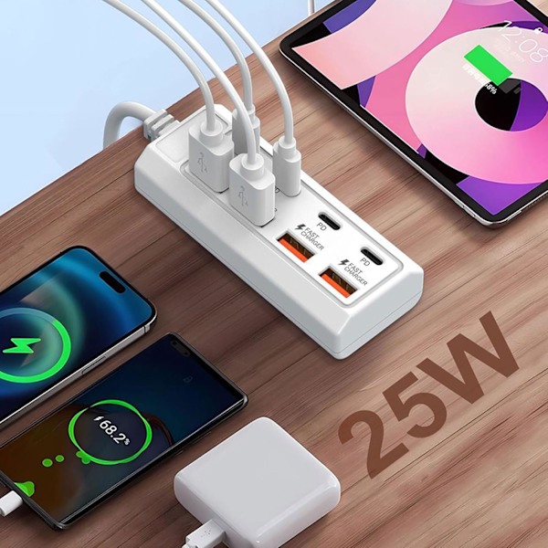 Usb C Hub Multiporttisovitin, 8-porttinen [4Usb+4Pd] 25W 5V:n USB-laitteille