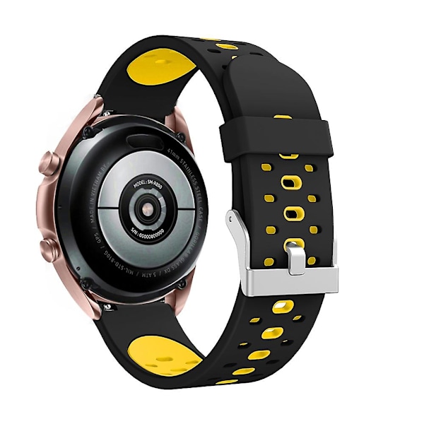 Silikoniranneke Samsung Galaxy Watch 3 45mm Black Yellow