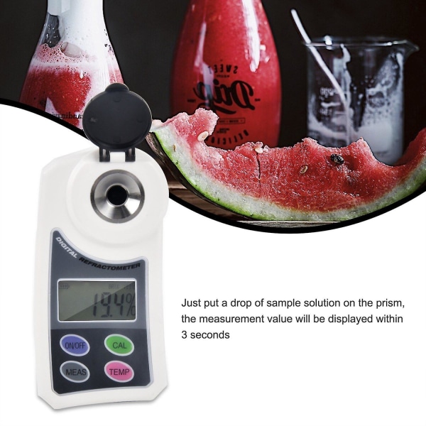 Digitaalinen brix-sokerirefraktometri, elektroninen kädessä pidettävä makeusmittari vesisatoille