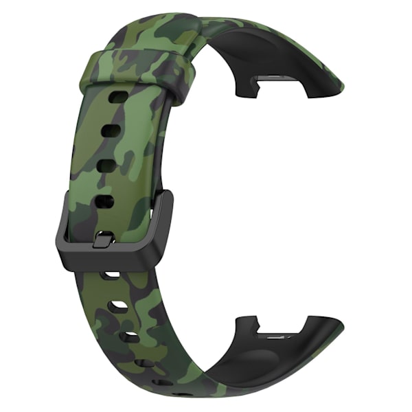 Til Xiaomi Mi Band 7 Pro Sport Band Blødt Silikone Mønster Tryk Udskiftning Rem, Standard Størrelse Camouflage Green