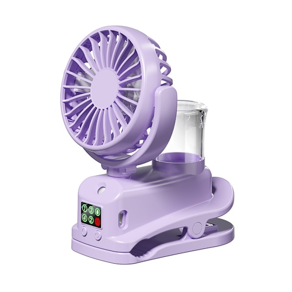 Tuuletin - Hiljainen vesisumutuuletin USB-portilla, 4 nopeusasetusta (violetti)