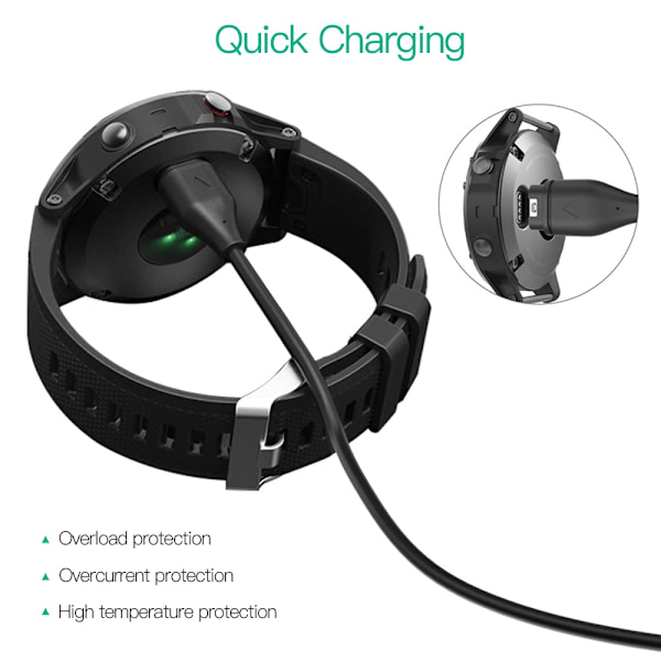 Oplader til Garmin Fenix7S/6X/5X/Venu ur-opladerkabel (1 stk)