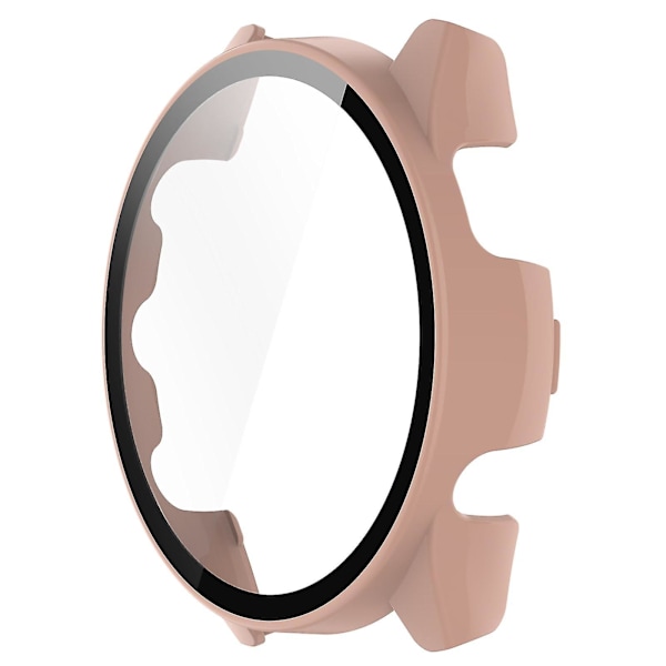 Huamade For Garmin Forerunner 265 Smart Watch Pc case med skärmskydd i härdat glas Pink