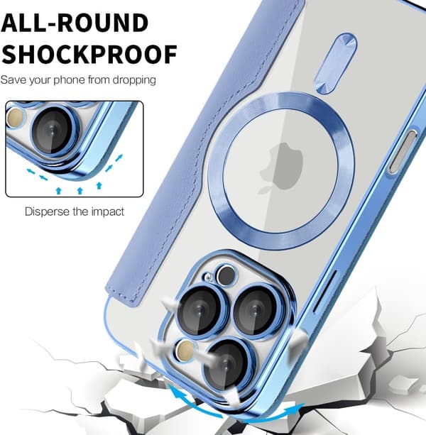 Fodral för iPhone 16 Pro Max kompatibel med Magsafe (blå)
