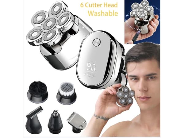 6 i 1 Shaver 12 Dele Sølv