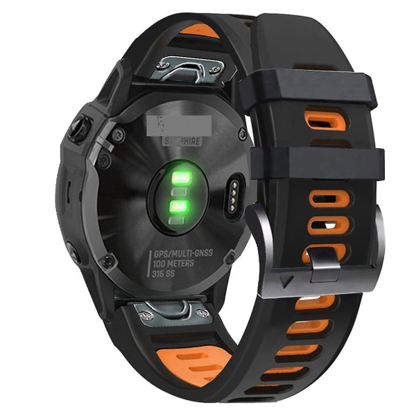 26 mm watch för Garmin Descent Mk2 Black Orange