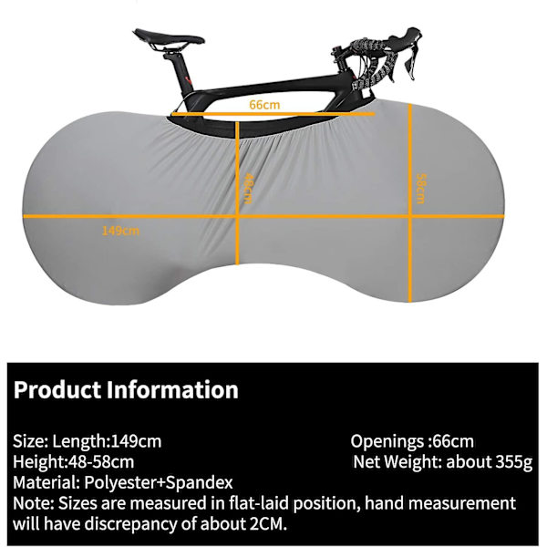 Cover, Dammtät förvaringsväska för cyklar, tvättbar Grau