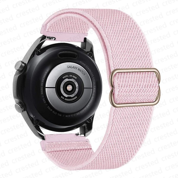 20 mm 22 mm ranneke Samsung Galaxy Watch 4/classic/3/5/ pro/active 2 Gear S3 elastinen nylon Huawei Watch Gt 2 2e 3 Pro hihna 22mm Light Pink