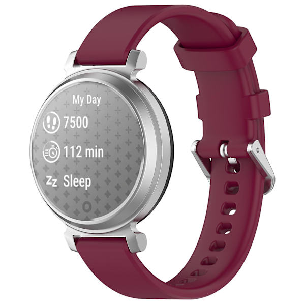 For Garmin Lily 2 Silikone Urrem 14mm Vandtætte Bløde Udskiftningsremme Wine Red